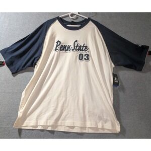 Starter Penn State 03 Shirt Y2K NWT NCAA Raglan 2XL Blue White